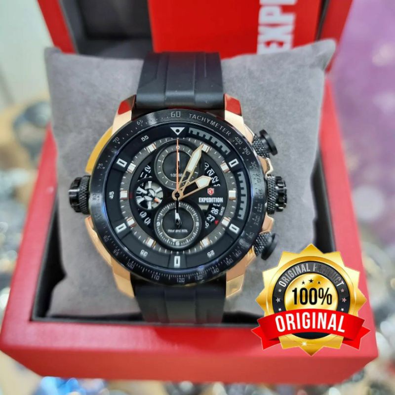 jam tangan expedition pria original rubber strap