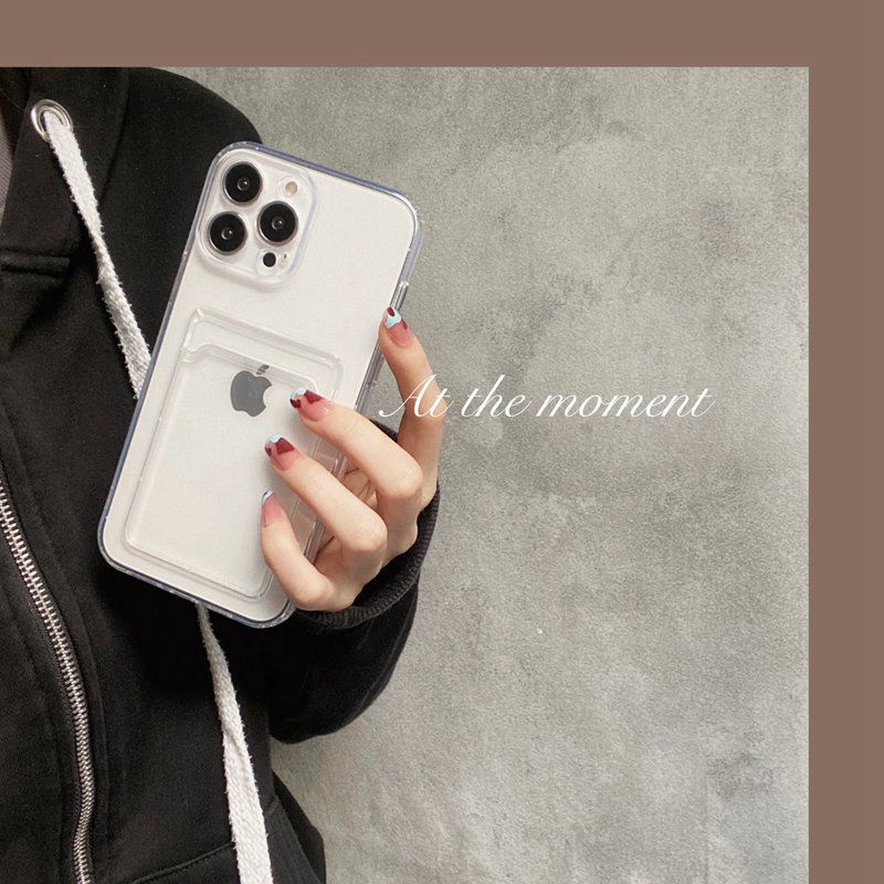 Simple Clear Card Bag Soft Case Samsung Galaxy J7 Prime A02 A02S A03S A10 M10 A30 A20 A50 A50S A30S A70 A70S A20S A11 A12 A21S A31 A51 A71 A22 A32 A42 A52 A72 A81 Casing