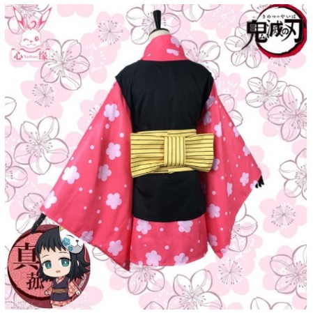 COSTUM COSPLAY MAKOMO KIMETSU NO YAIBA KIMETSU NO YAIBA YUKATA KIMONO KOSTUM