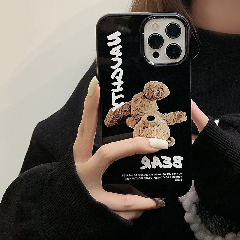 IPHONE Casing Soft Phone Teddy Bear Lucu Untuk Iphone7 8 PLUS X XR Xs11 12 13 14 Mini PRO MAX SE 2020