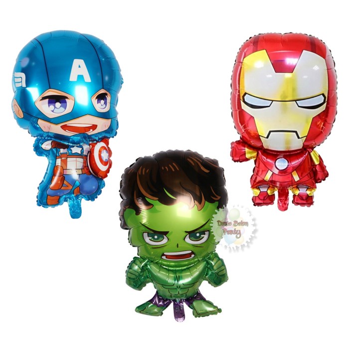 Balon foil Avengers Kids / Ironman Kids / Balon Foil Hulk Jumbo