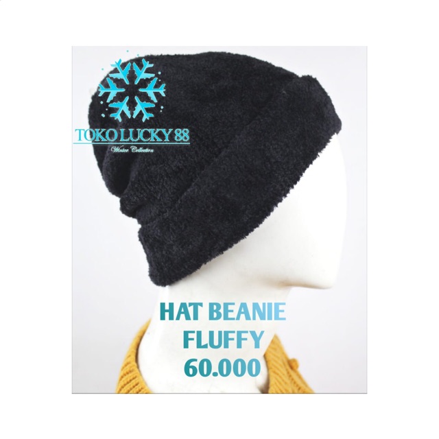 IMPORT Hat Beanie Fluffy Topi Kupluk bludru bulu lembut