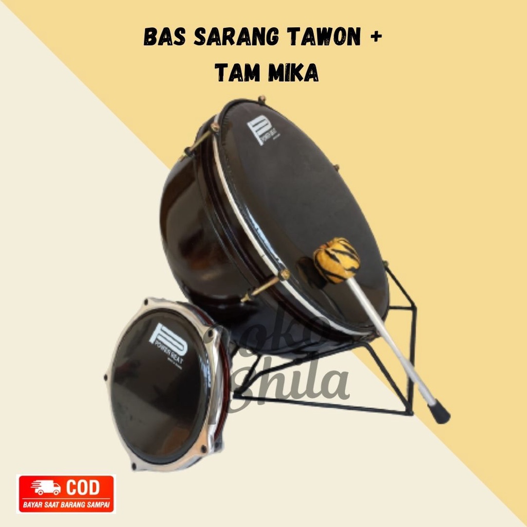 Bas Sarang Tawon ukuran 16 inch/40 cm dan Tam Mika Alumunium Satu Set