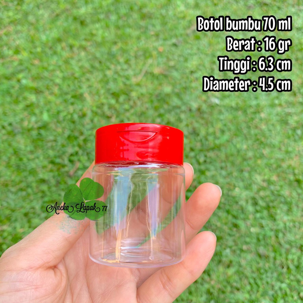 Botol lada 70 ml botol bumbu bubuk 70 ml tempat bumbu 70 ml tebal