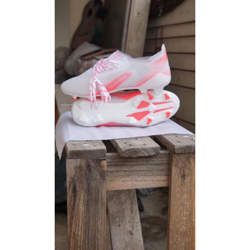 Sepatu Bola Adidas X Ghosted.1 White Red FG
