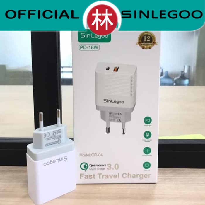 Sinlegoo CR-04 Fast Travel Charger PD-18W &amp; QC 3.0