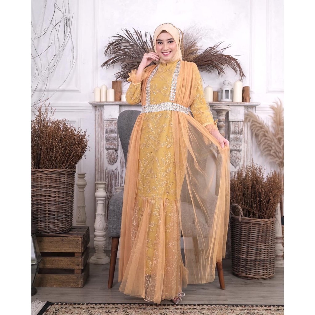 Kadai.baju / Gamis rekha tulle / Gamis brukat / Gamis pesta