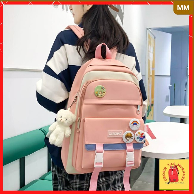 Tas Ransel Sekolah Anak Perempuan Tas Laptop 14 inch SD SMP Import