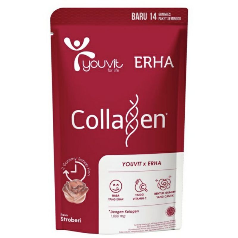 YOUVIT x ERHA COLLAGEN 1000mg - Anti Aging Gummies - 14 Gummies