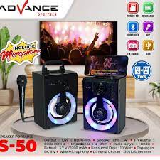 Speaker Bluetooth karaoke Advance S-50 + Mic / Speaker Karaoke / Speaker Bluetooth Music