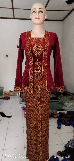 MOTIF BARU KEBAYA s , m , l , xl , xxl , xxxl BLUDRU KUTU BARU KARTINI FULL BELUDRU-3