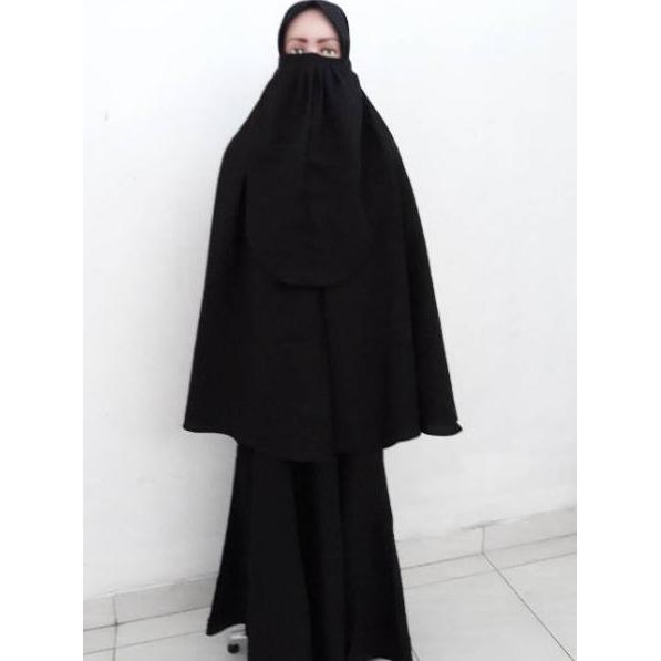 ready st%## baju ihrom wanita - perlengkapan haji umroh - gamis set cadar - gamis putih -gamis umroh