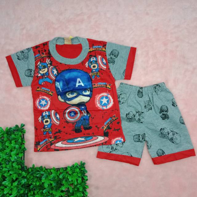 Ss#309 Setelan Anak Laki laki Size 3-18bulan Model Terbaru bahan Kaus / Baju Led / Baju Anak Cowok