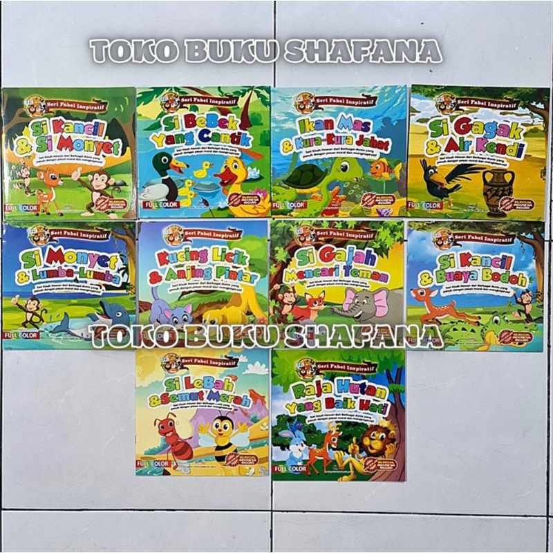 FULL COLOR BUKU CERITA ANAK BERGAMBAR - SERI FABEL INSPIRATIF - BILINGUAL INDONESIA INGGRIS