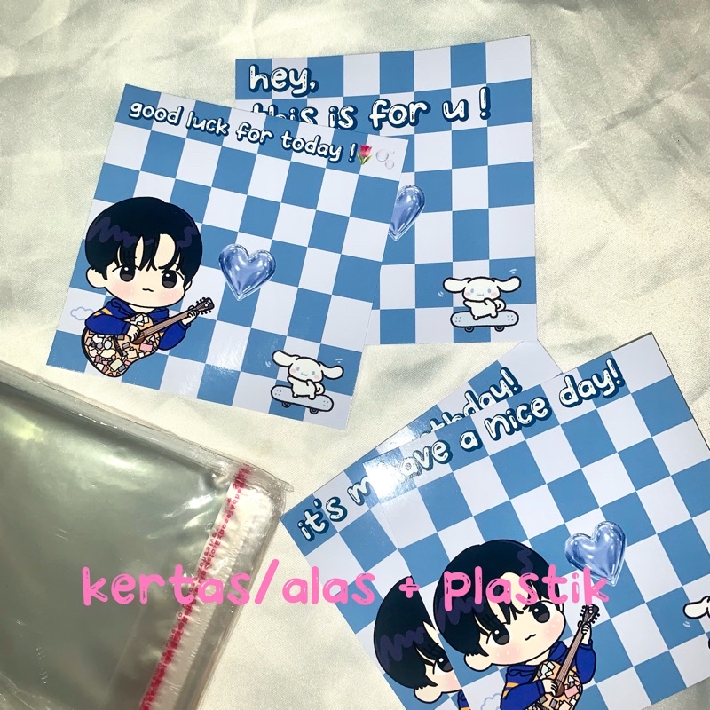 

kertas/alas mini gift Pt.3 dan plastik-alas packaging