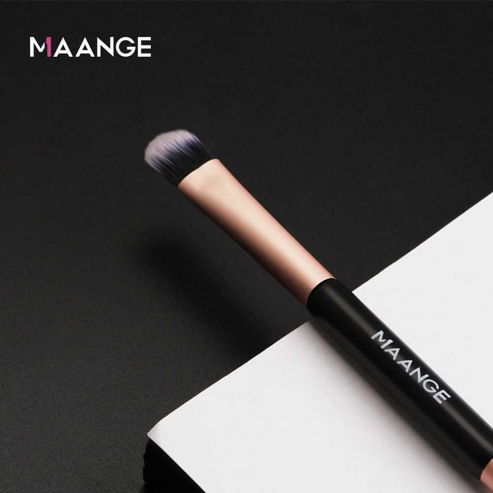 MAANGE Professional Double-End Eyeshadow Makeup Brush / Kuas Rias Multifungsi Untuk Memadukan, Foundation, Bubuk, Concealer, Stabilo / Alat Kosmetik Dasar Harian