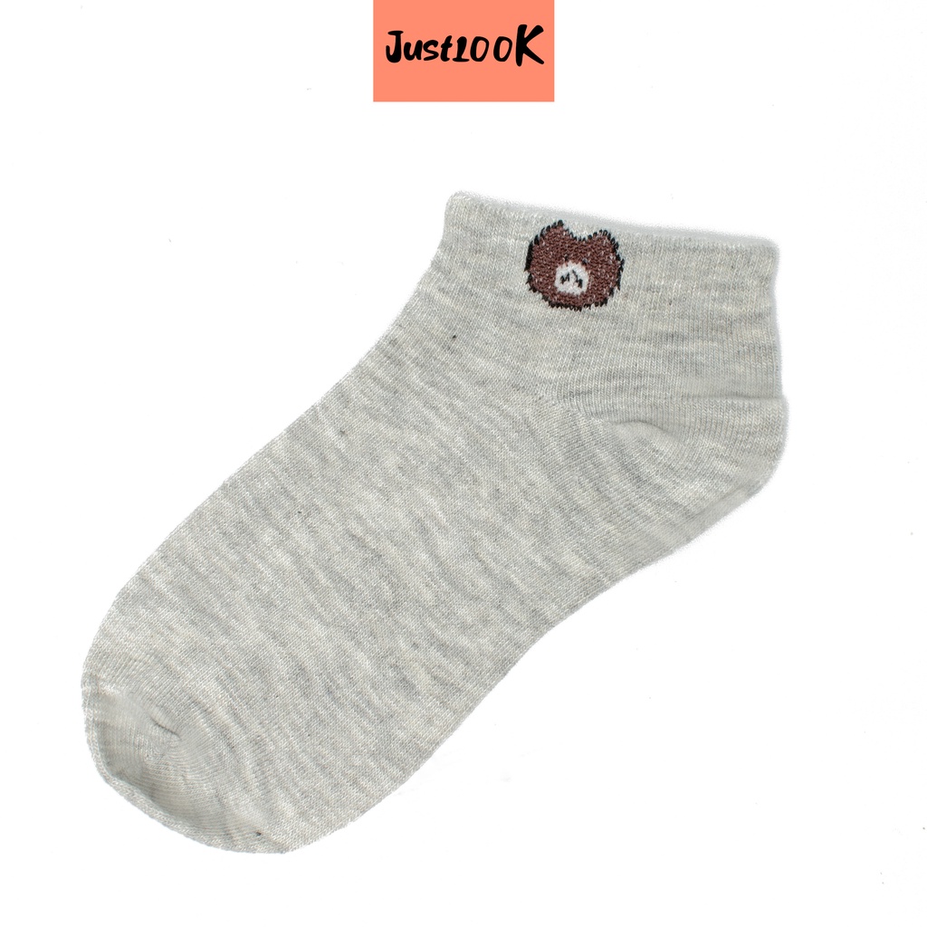 JustLook Kaos Kaki Brown Pendek Model Semata Kaki - Kaos Kaki Ankle Brown Import High Quality-5