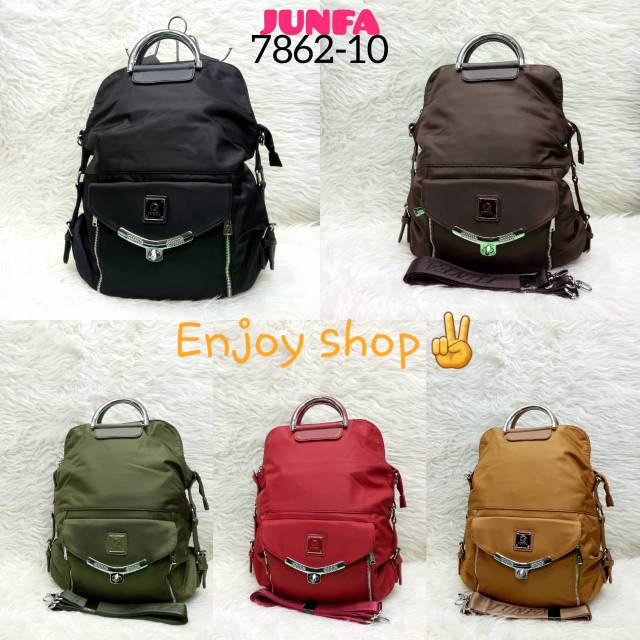 Tas wanita Ransel junfa multifungsi 7862 parasut backpack import kualitas original