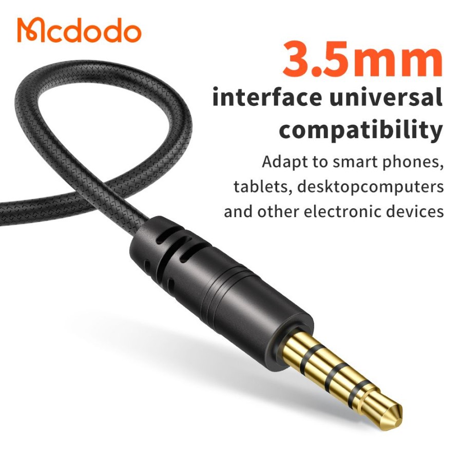 Headset HD Wired Earphone MCDODO HP-121 Headset Kabel Jack 3.5mm 1.2M