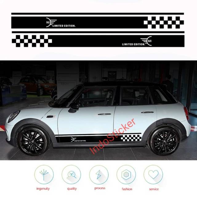 Striping stiker mobil mini Cooper limited edition sticker mobil mini Cooper