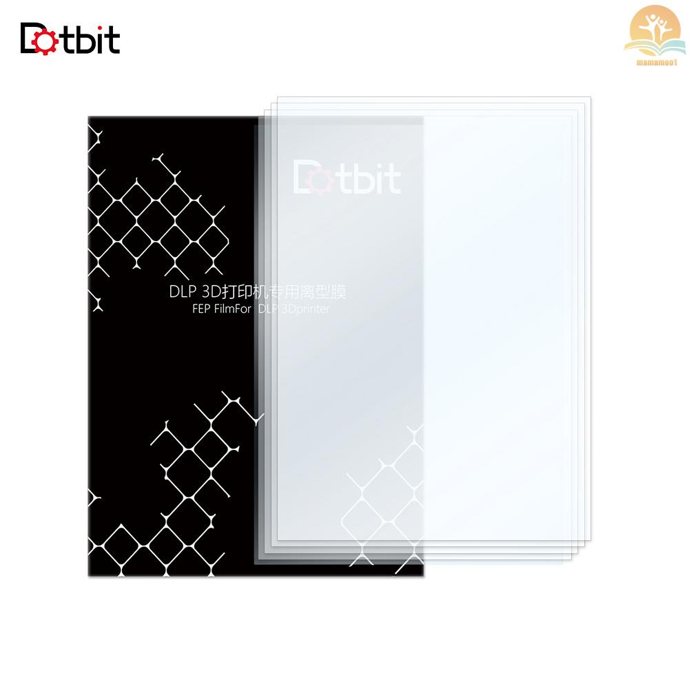 Dotbit Professional FEP Film Sheet 200*140mm 0.1mm Thickness Transparent Release Film for Photon Resin 3D Printer SLA DLP 3D Printer Accessories, 5pcs