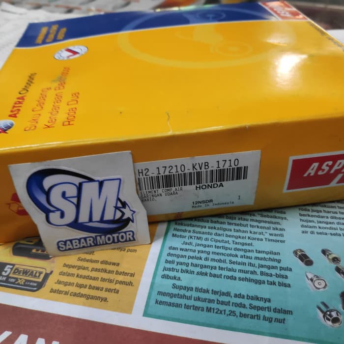 Filter Udara Vario 110 lama (old - non injeksi)