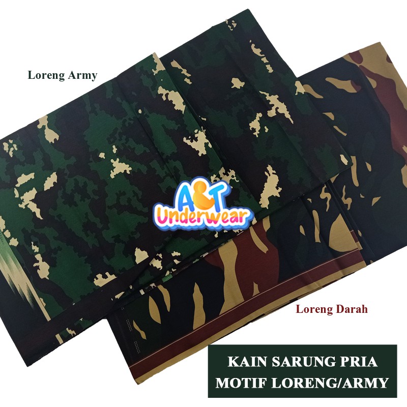 AT212-Sarung Loreng Army/Kain sarung