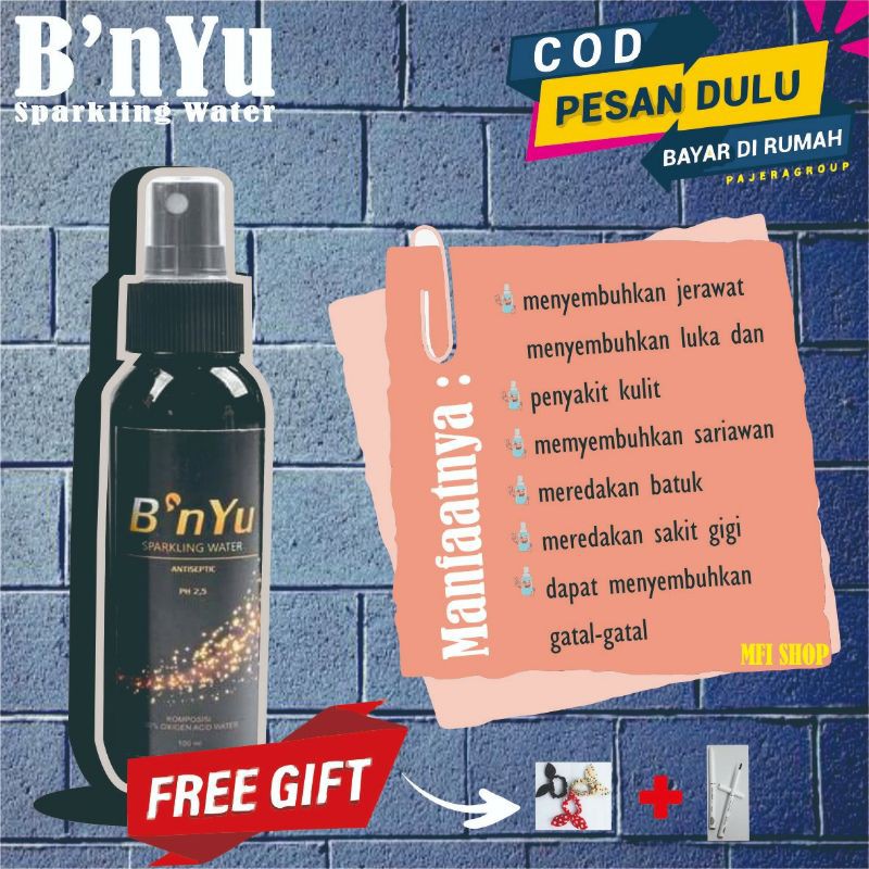 BNYU SPARKLING WATER ANTISEPTIK B’NYU HITAM 100 ML