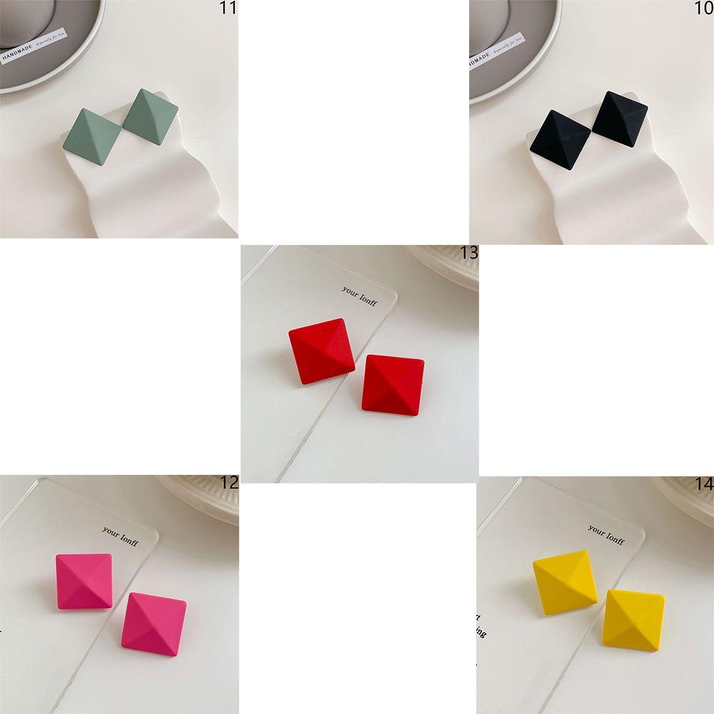 Anting Geometris TOP Ornamen Segitiga Pesona Perhiasan Anting Bulat Maw