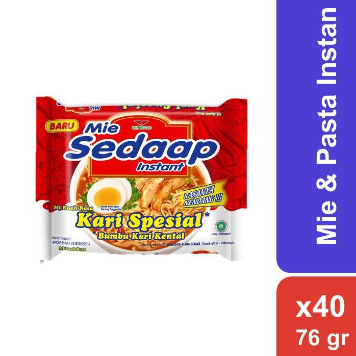 

{BISA COD} Mie Sedaap Kari Kental Spesial 76gr x 40 (1 box) PROMO SPECIAL [Kode 1|Kode 2|Kode 3|Kode