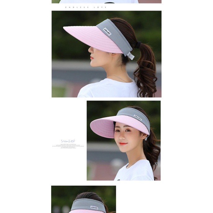 TOPI PANTAI WANITA KOREA VISOR CAP ZUMBA WOMEN HAT KOREA IMPORT OLAHRAGA SPORT W20