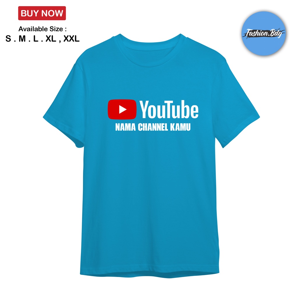 Kaos Baju YOUTUBE Logo Cotton Combed 30s Fashion Bdg