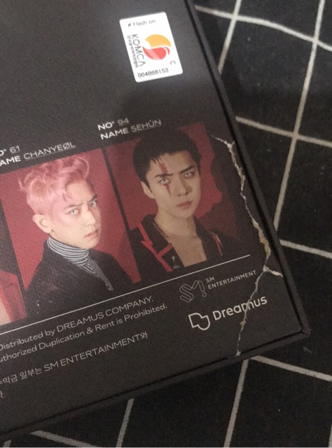 Photocard Sehun Kai Obsession album X-Exo version