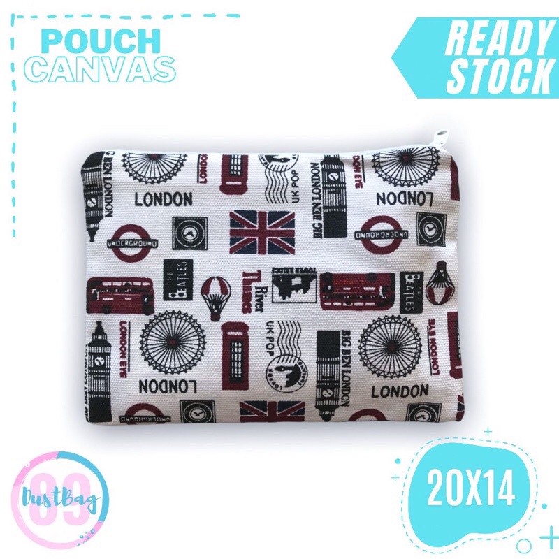 Dustbag89 | SOUVENIR POUCH KANVAS MOTIF LONDON | DK 20.14