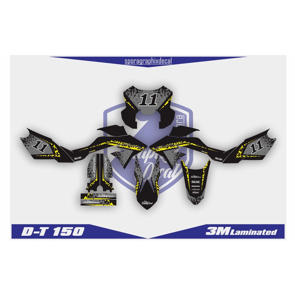 DECAL STICKER MOTOR CROSS D-TRACKER 150 FULLBODY - DESAIN DTR-11