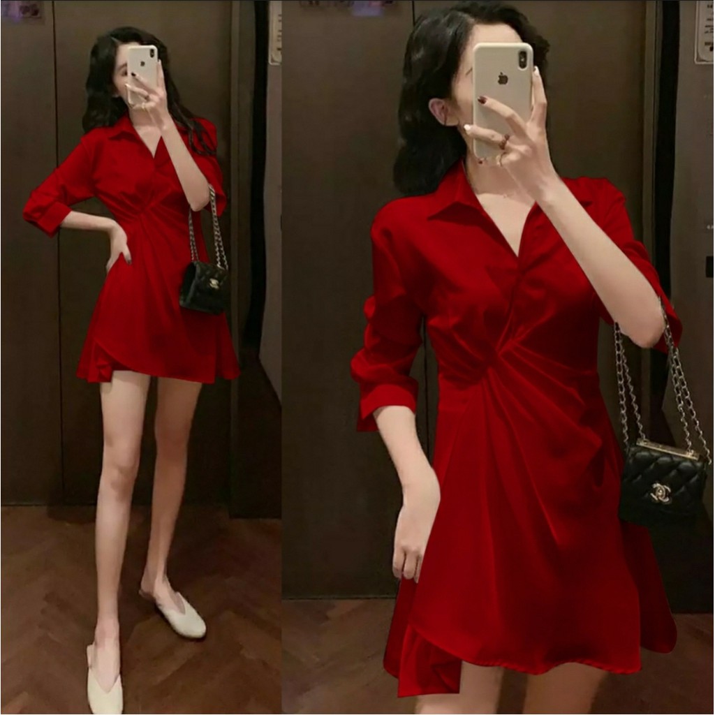 FWG - MINI DRESS SANDIA / MINIDRESS / DRESS KOREA STYLE / DRESS / DRESS WANITA / BAJU DRES WANITA