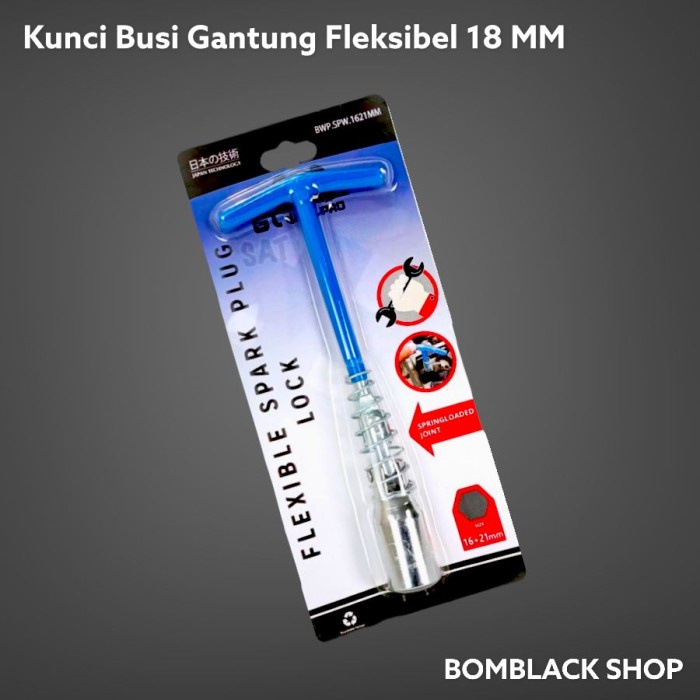 Kunci Busi Gantung Fleksibel 16 mm 18 mm 21 mm Motor Mobil Model T - 16 MM