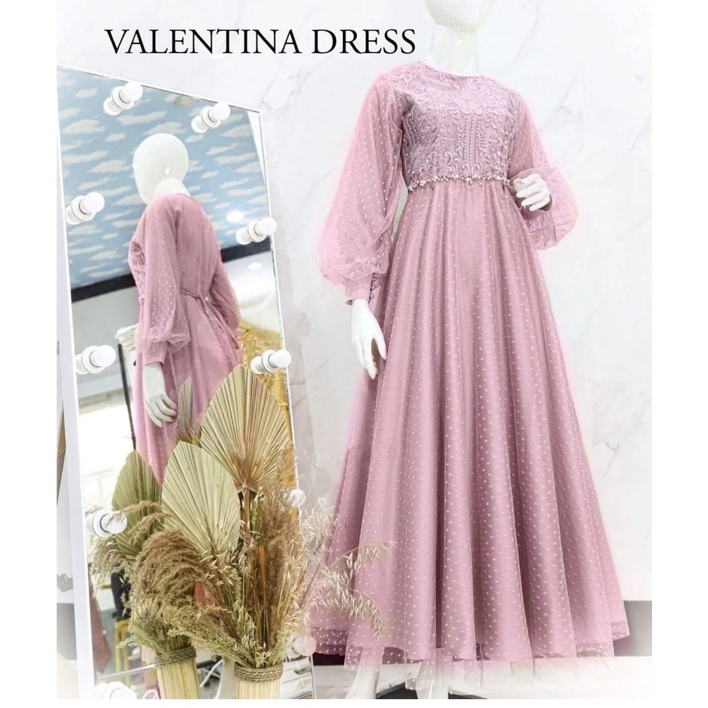 REALPIC DRESS MAXY VALENTINA 3 UKURAN L XL XXL FASHION PAKAIAN WANITA GAUN DRESS GAMIS MAXI MS ADA VIDEO REAL PRODUK