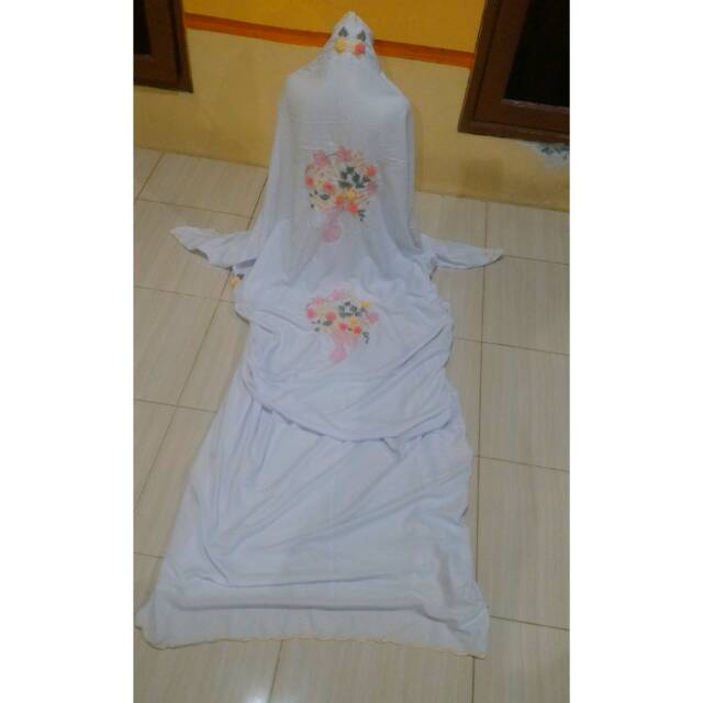 Mukena terusan polino/mukena bordir tile