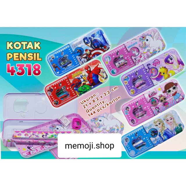 

Kotak Pensil Kaleng Set 4318 Fancy