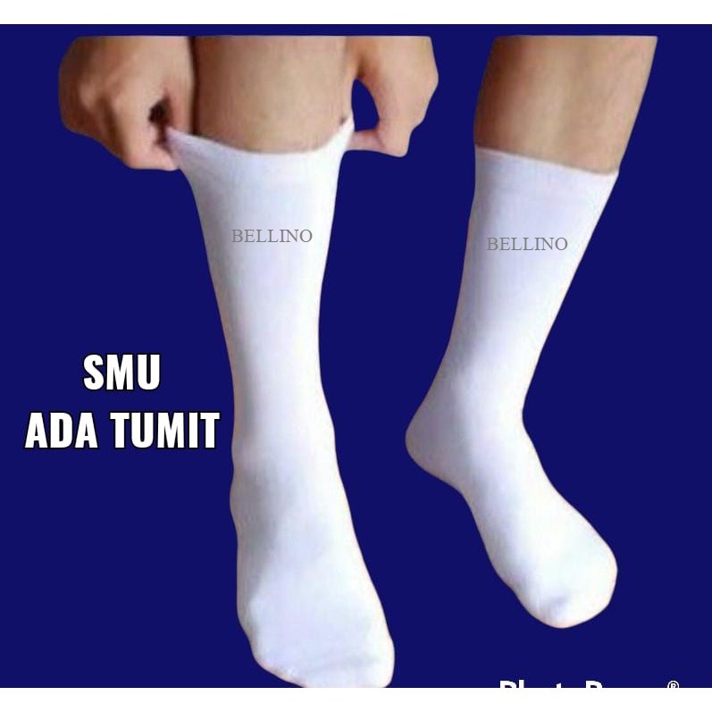 Kaos Kaki Sekolah Putih Polos Panjang Sebetis / Kaos Kaki Sekolah Polos Unisex / Kaos Kaki SMU Murah