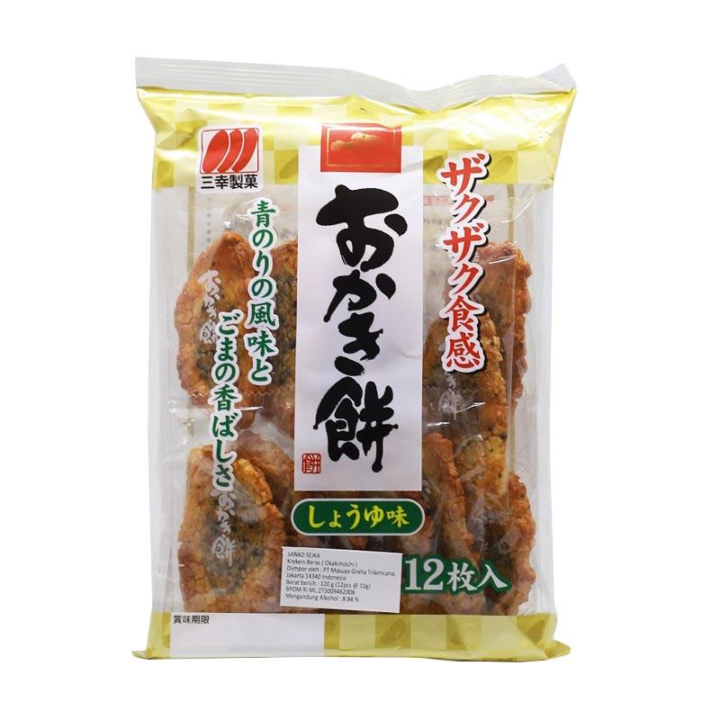 

Sanko Okakimochi [Mochi Crunch] : Shoyu [12 Keping]. snack jepang 142g