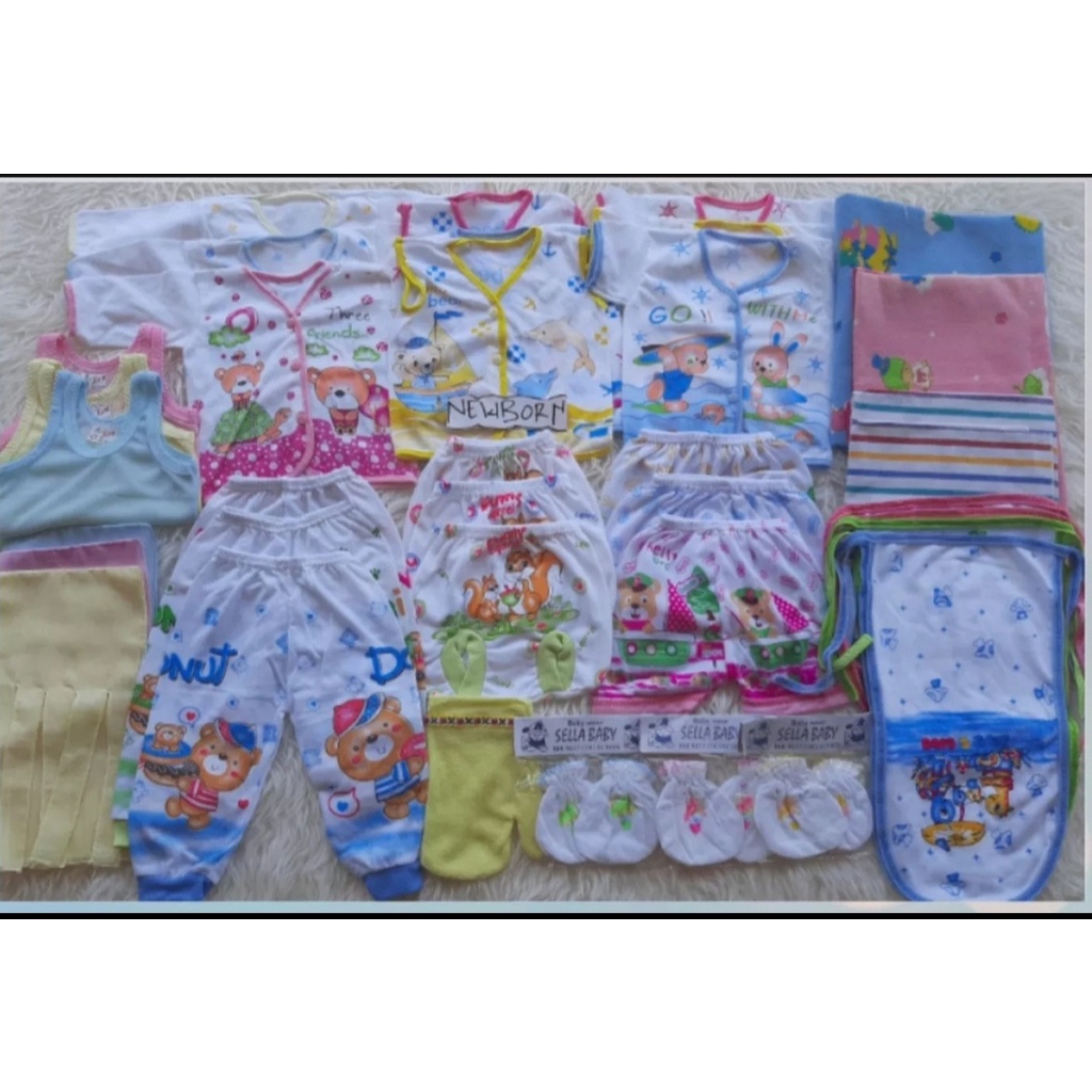 PAKET HEMAT PERLENGKAPAN BAJU BAYI NEWBORN(baru lahir isi 35pcs