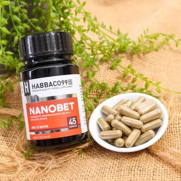 Habbaco099 Nanobet Bantu Meringankan Gejala kencing Manis Isi 45 Kapsul