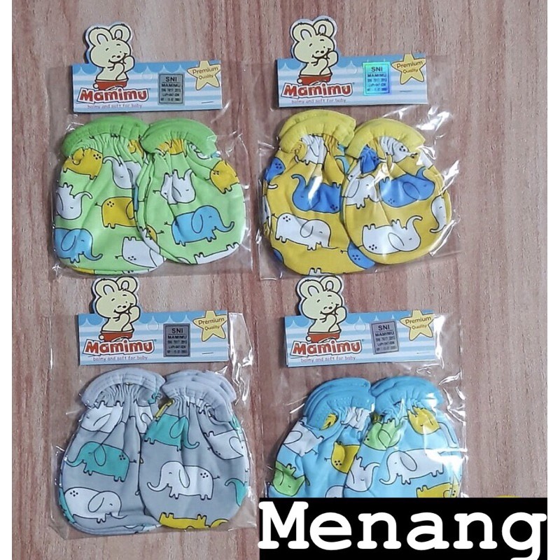 SARUNG TANGAN &amp; KAKI BAYI MAMIMU BON BON PETIT MARVELI SUNNY WARNA/PUTIH JUAL ECER(1Pasang) TERMURAH