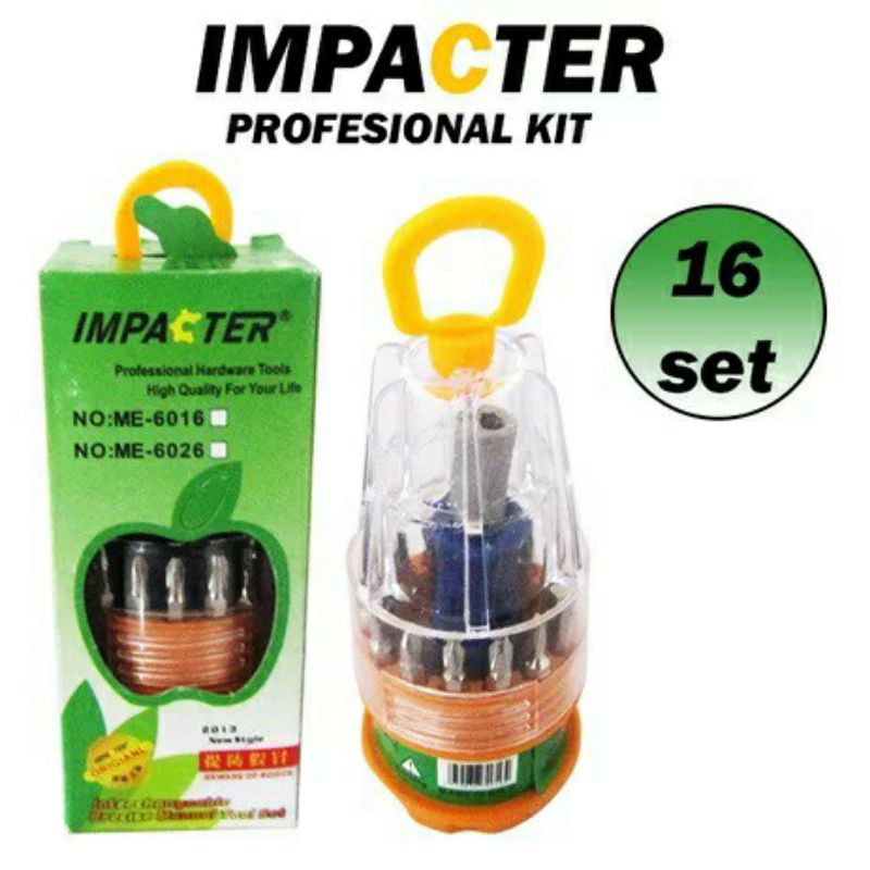 [ 16 IN 1 ] IMPACTER Obeng Set Toolkit / Screwdriver 16in1