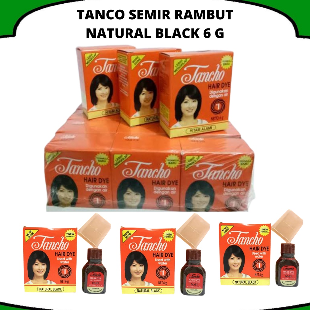 ORIGINAL TANCO SEMIR RAMBUT NATURAL BLACK 6 G / TANCHO PEWARNA RAMBUT