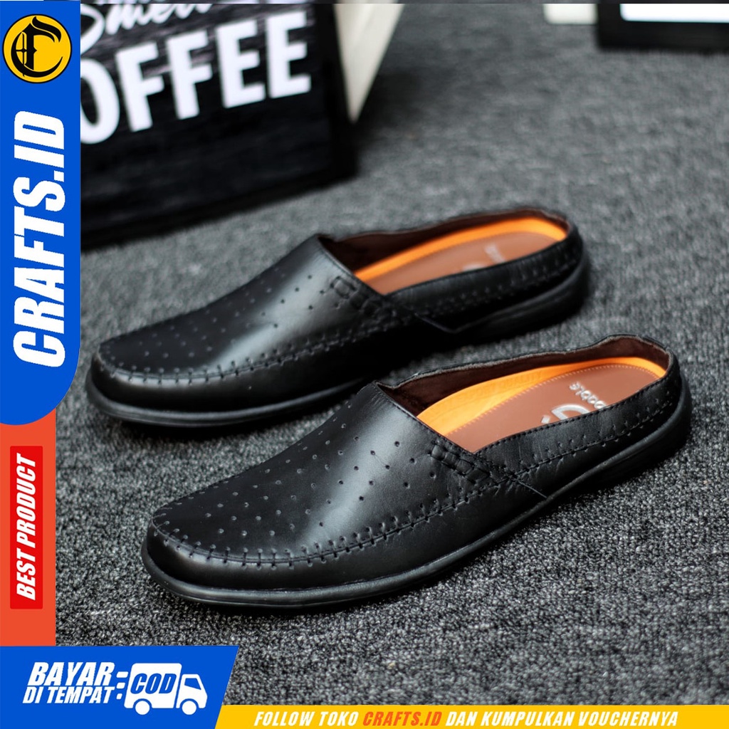 Crafts Gotenz - Sepatu Sandal Casual Bustong Kulit Asli Pria Original