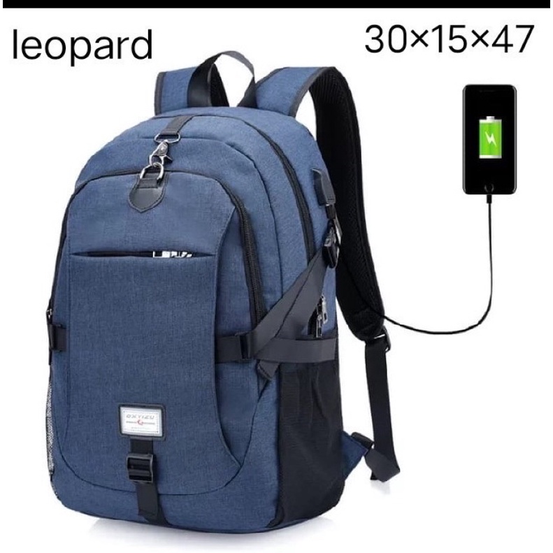 Ransel Korea polos simple tas travelling tas sekolah anak Oxyizu Backpack tas ransel carrier USB BACKPACK