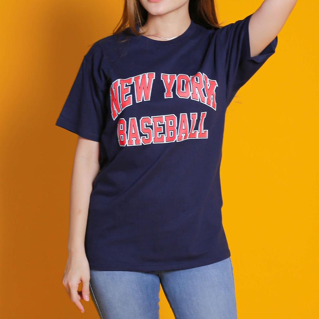 Kaos Distro New York Baseball New States Apparel Premium Pria Dan Wanita